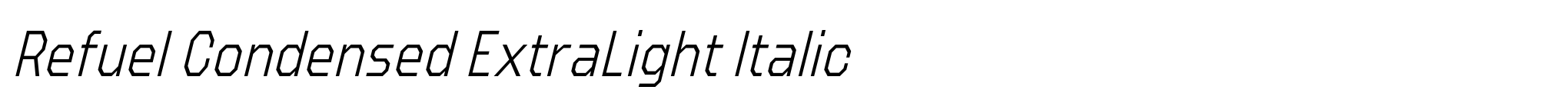 Refuel Condensed ExtraLight Italic image